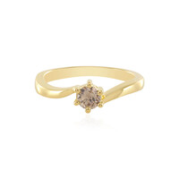 Zilveren ring met een I1 Bruine Diamant