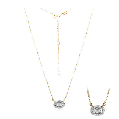Gouden halsketting met een Diamant SI1 (G) (Annette)
