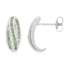 Zilveren oorbellen met Fancy diamanten