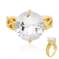 Zilveren ring met een witte kwarts