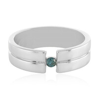 Zilveren ring met een I3 Champagne Diamant