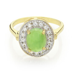 Zilveren ring met een keizerlijk chrysopraas