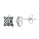 Zilveren oorbellen met Fancy diamanten