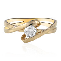 Zilveren ring met een witte topaas