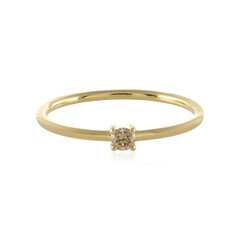 Gouden ring met een SI1 Champagne Diamant