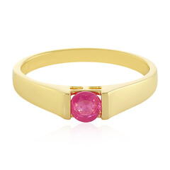 Zilveren ring met een Madagaskar Roze Saffier