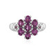 Zilveren ring met rhodolieten