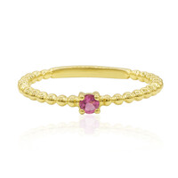 Zilveren ring met een roze toermalijn