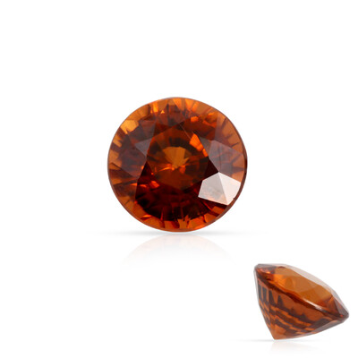 Edelsteen met een avondrode zirkoon 2,375 ct