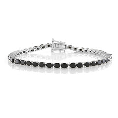 Zilveren armband met zwarte spinelstenen