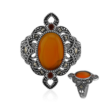 Zilveren ring met een carneool (Annette classic)