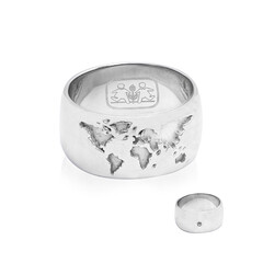 Zilveren ring met een SI diamant