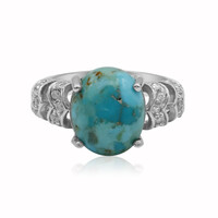 Zilveren ring met een turkoois