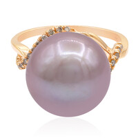 Gouden ring met een Royal Pink Ming Parel (TPC)
