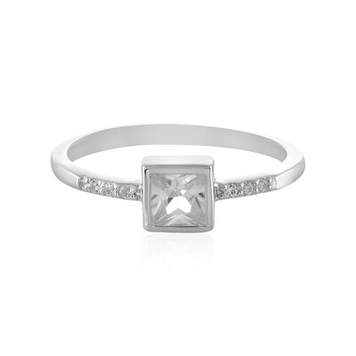 Zilveren ring met een zirkoon