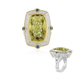 Zilveren ring met een Ouro Verde kwarts (Dallas Prince Designs)