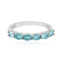 Zilveren ring met Blauwe apatieten
