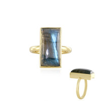 Zilveren ring met een labradoriet
