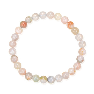Armband met Kersenbloesem agaten