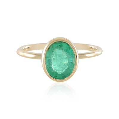 Gouden ring met een Russische smaragd