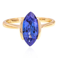 Gouden ring met een AAA tanzaniet (CIRARI)