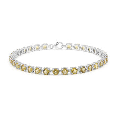 Zilveren armband met Honing kwartsen