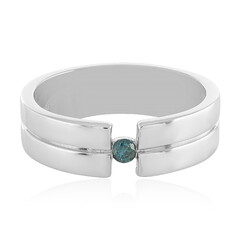 Zilveren ring met een I3 Champagne Diamant
