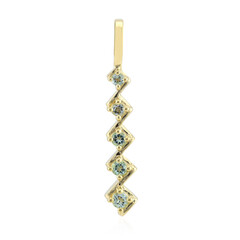 Gouden hanger met een Nigeriaanse Mintgroene Beril