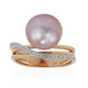 Gouden ring met een koninklijke roze Ming parel (TPC)