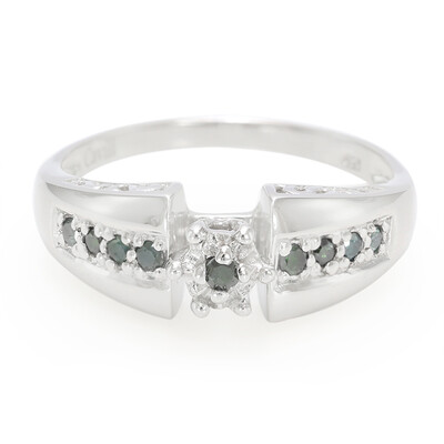 Zilveren ring met een Fancy diamant