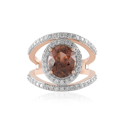 Gouden ring met een Framboos Zirkoon (SUHANA)