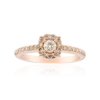 Gouden ring met een SI1 Argyle Rose De France Diamant