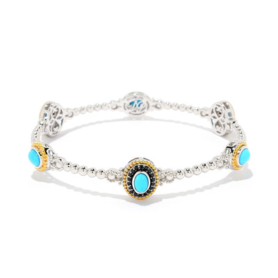 Zilveren armband met Sleeping Beauty Turkooisen (Dallas Prince Designs)
