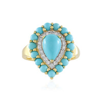 Zilveren ring met een Sleeping Beauty Turkoois (Faszination Türkis)