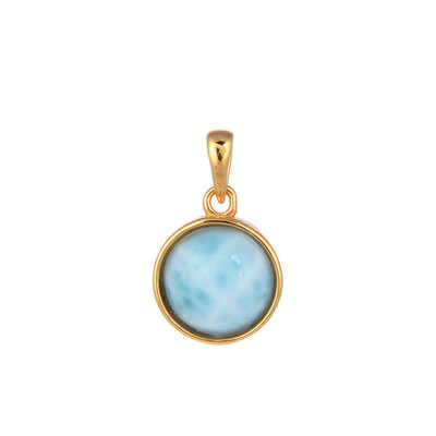 Zilveren hanger met een larimar