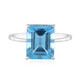 Gouden ring met een Zwitsers-blauwe topaas