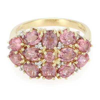 Gouden ring met Onverhitte Padparadscha Saffieren (AMAYANI)