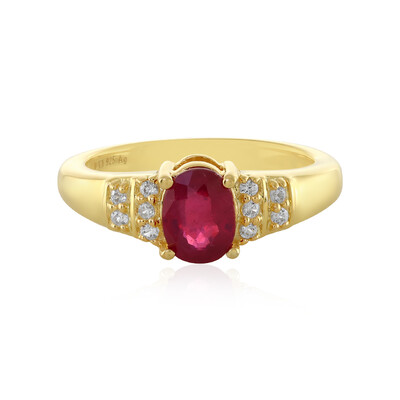 Zilveren ring met een Bemainty robijn