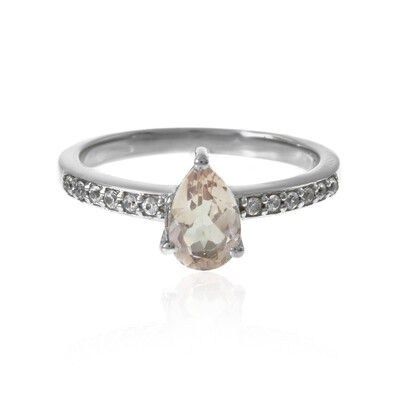 Zilveren ring met een morganiet