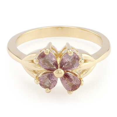 Gouden ring met Onverhitte Padparadscha Saffieren (AMAYANI)