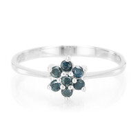 Zilveren ring met Fancy diamanten