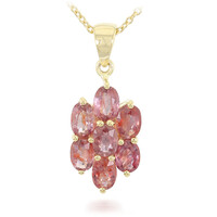 Gouden halsketting met Onverhitte Padparadscha Saffieren (AMAYANI)