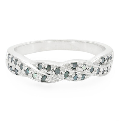 Zilveren ring met Fancy diamanten