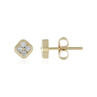 Gouden oorbellen met I2 (I) Diamanten