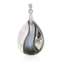 Zilveren hanger met een parelmoer