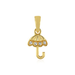 Zilveren hanger met witte topaasstenen