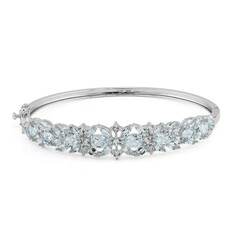 Zilveren armband met hemel-blauwe topaasstenen