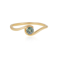 Gouden ring met een groene tanzaniet