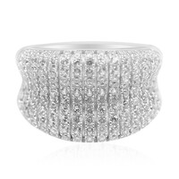 Zilveren ring met zirkonen