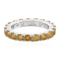 Zilveren ring met citrienstenen